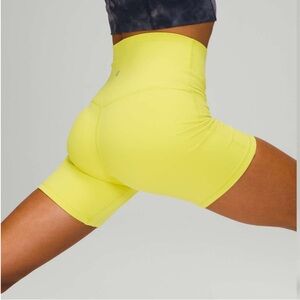 Lululemon Align Short 6" in Yellow Serpentine